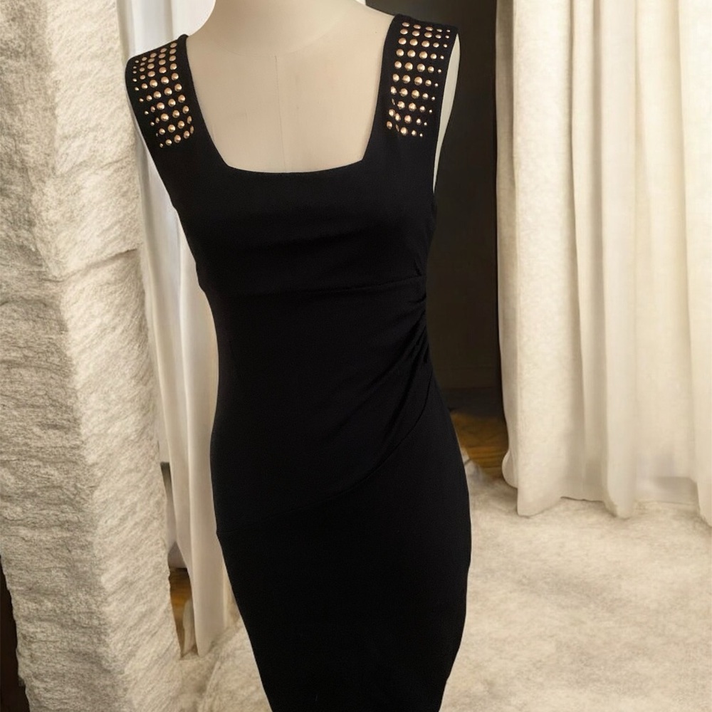 Elegant Black Studded Dress 3/$25